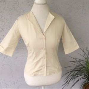 Heartbreaker 1950’s Retro Style Cream Blouse Sz S